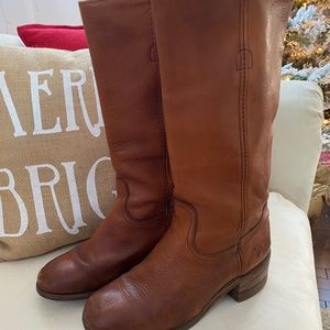 VINTAGE frye campus boots tall camel color size 9.5